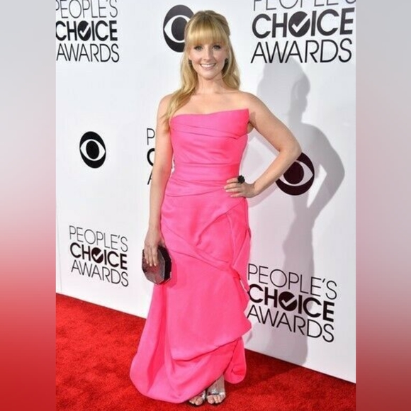 *$5,500 RUBIN SINGER "BARBIE" BRIGHT PINK SILK EVENING DRESS GOWN US 2 - Picture 6 of 9